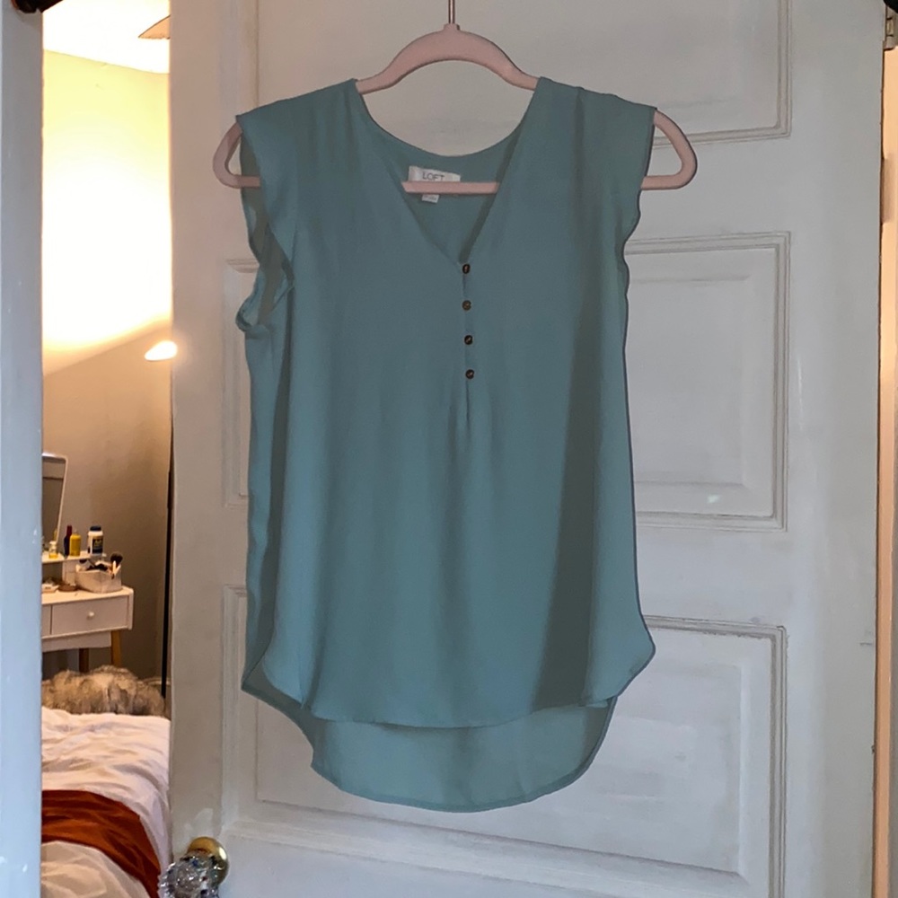 Ann Taylor LOFT Seafoam Green Blouse Size XSP